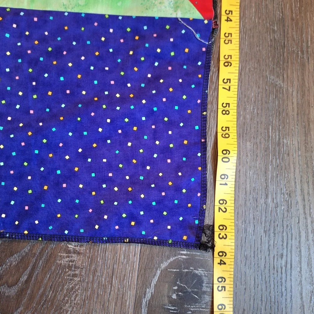 Whimsical Dragon Characters Patchwork Quilt Top, Handmade, NWOT